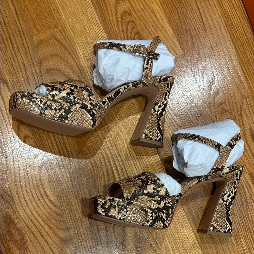 Katy Perry Collections Snakeskin Platform Sandals